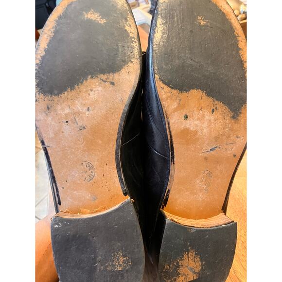 Verde Men’s Black Leather Fringe Loafers Size 10M Classic Slip-On Shoes - Picture 7 of 12